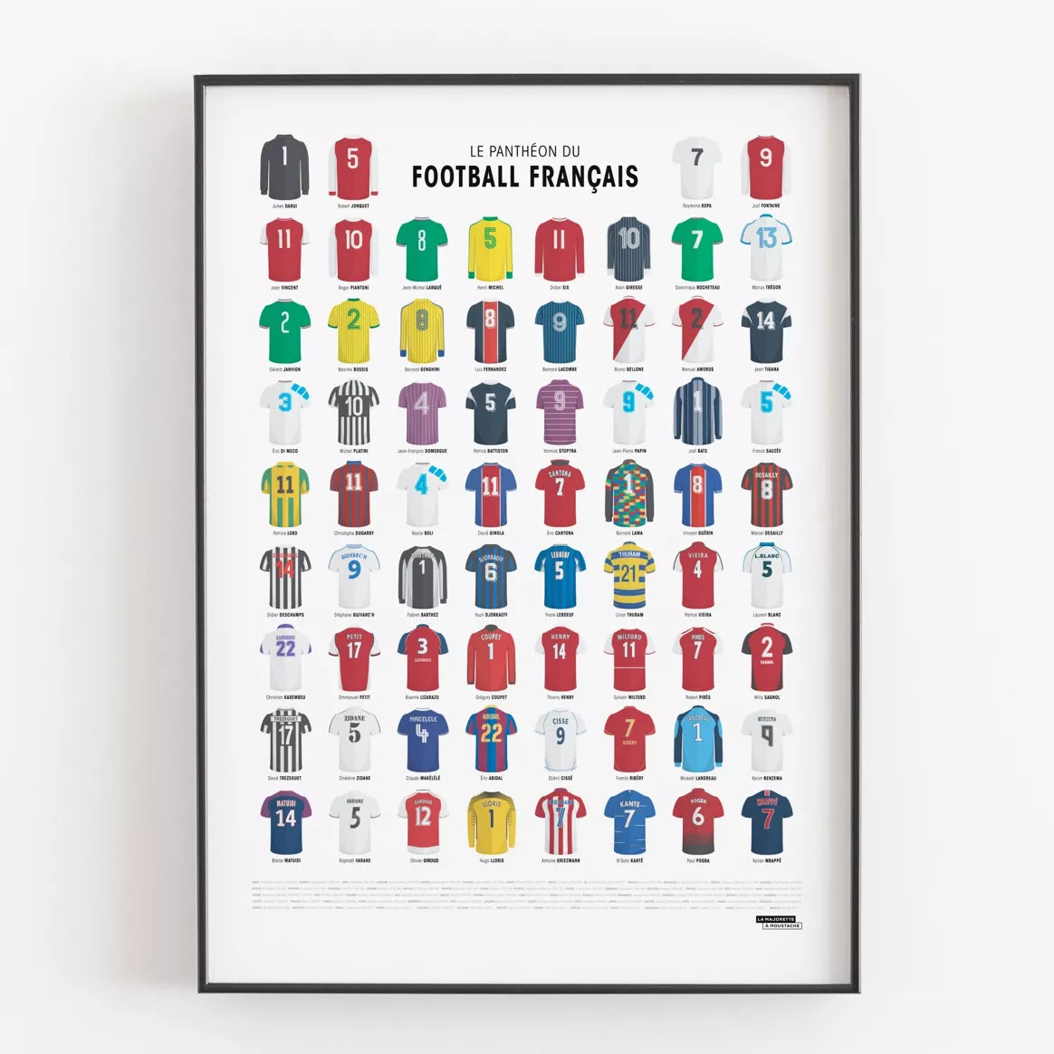 Affiche La majorette à moustache " Panthéon du football français "