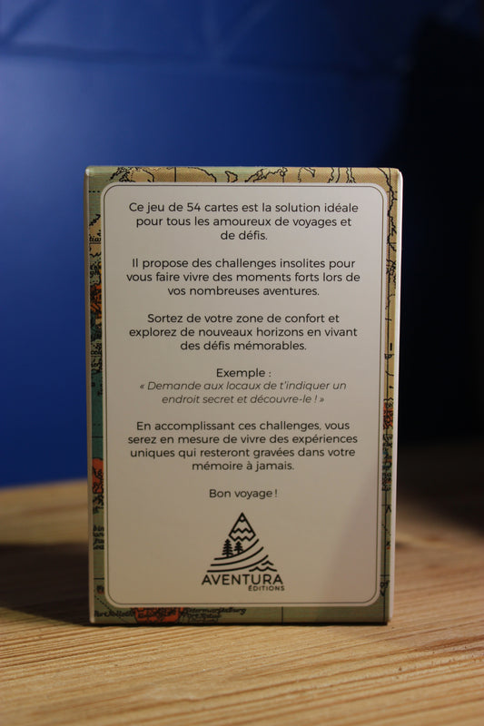 Jeux de cartes défis voyage