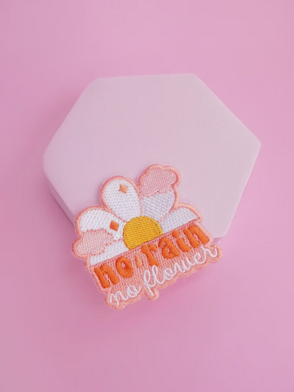 Patch thermocollant "No rain no flower"