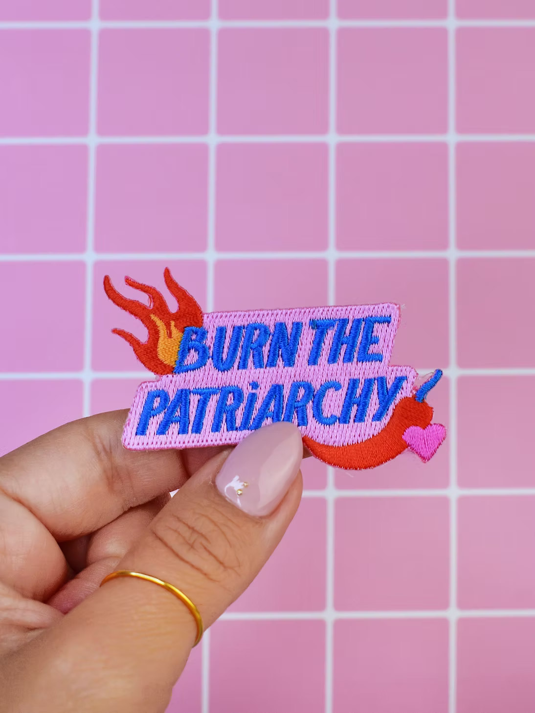 Patch thermocollant "Burn the patriarchy"