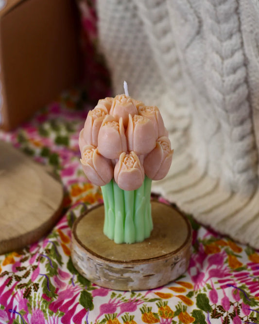 Bougie tulipes (Un bouquet qui ne fane jamais)