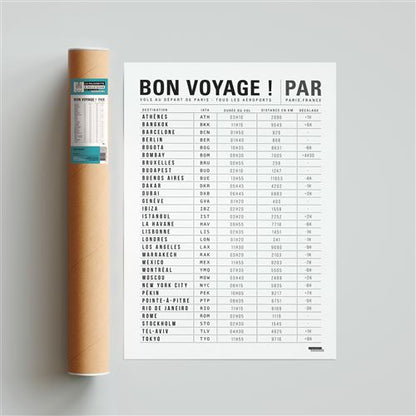 Affiche La majorette à moustache "Bon voyage"