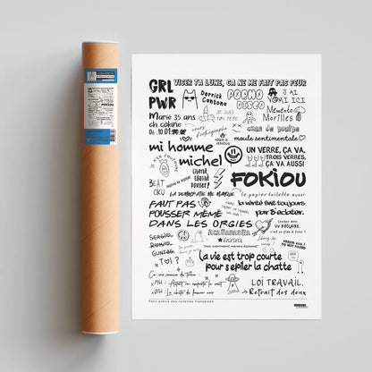 Affiches "La majorette à moustache"