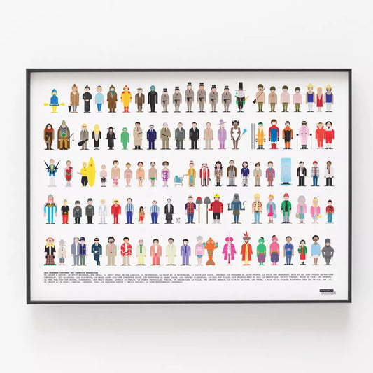 Affiche La majorette à moustache " Vestiaire des célèbres films comiques  "