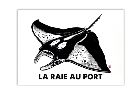Carte " La raie au port "