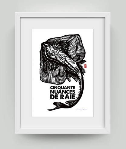 Affiche 50 nuances de raie de MLLE ROZE
