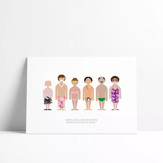 Carte "LES BRONZÉS"