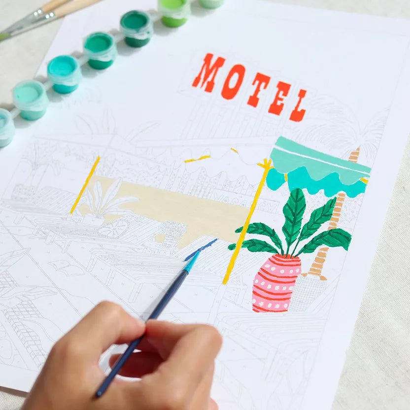 Kit peinture numéro "Motel pool"