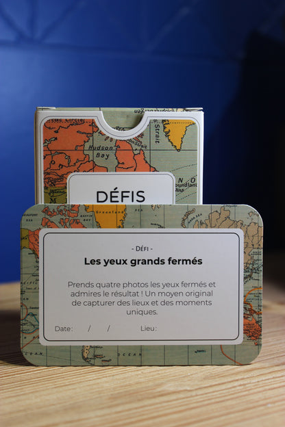Jeux de cartes défis voyage