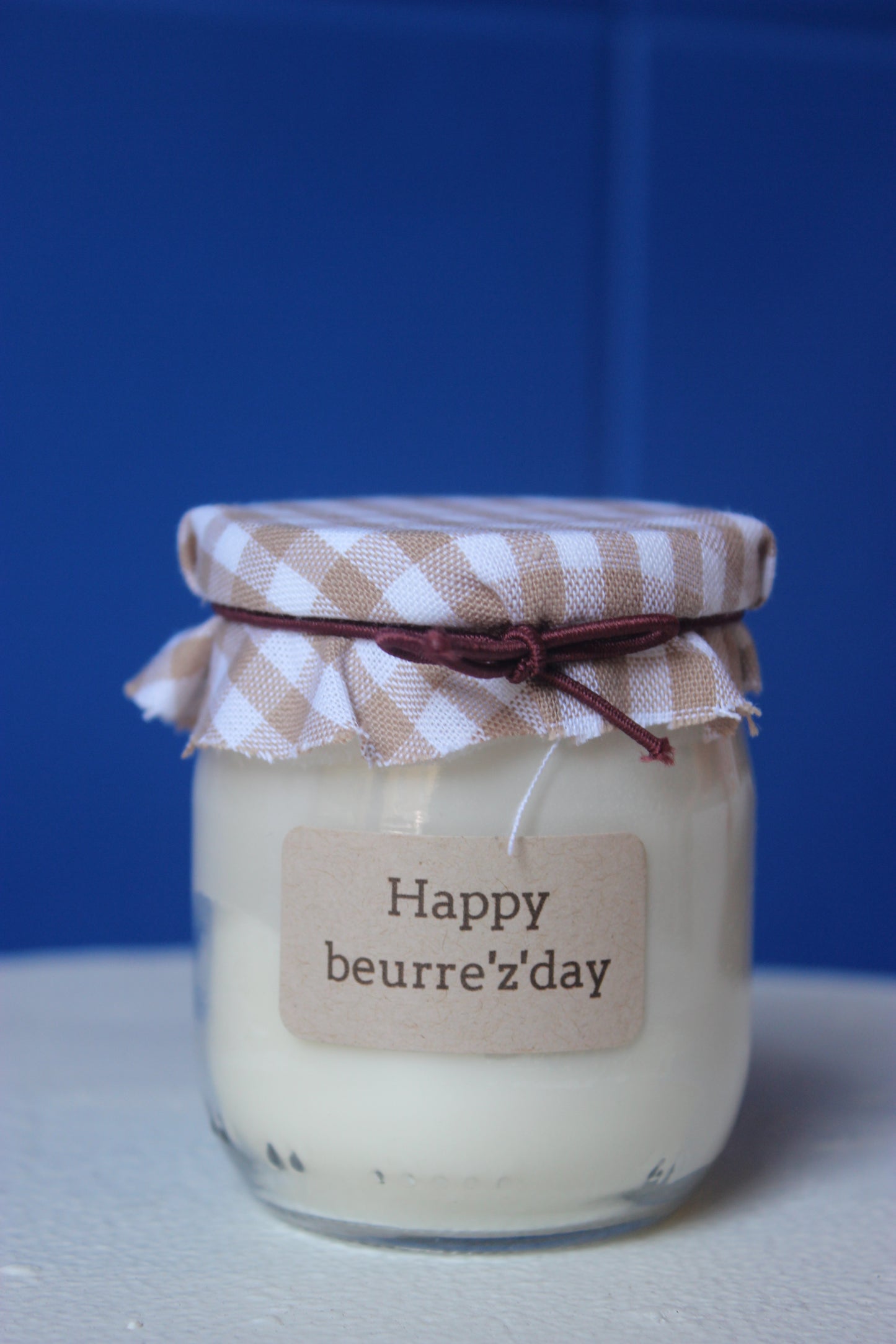 Bougie Levenez " Happy beurre'z'day "
