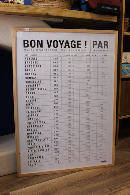 Affiche La majorette à moustache "Bon voyage"