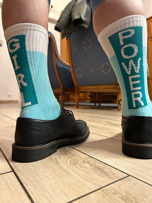 Chaussettes Pegada " Girl power bleue "