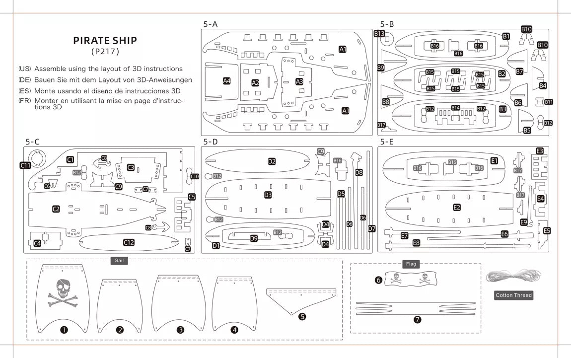 Kit créatif bateau pirate