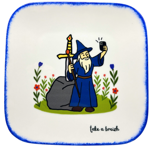 Vide-poche breton carré Mythes à jour en porcelaine – Take a Breizh