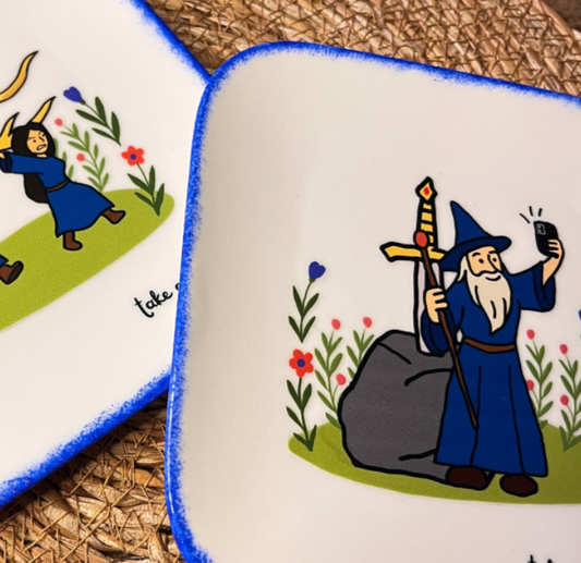 Vide-poche breton carré Mythes à jour en porcelaine – Take a Breizh